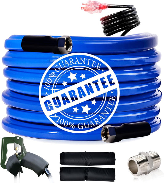 100FT, 50FT Heated Water Hose for RV,-45 ℉ Antifreeze Drinking Garden Water Hose，Rv Accessories, Rv Water Hose，Rv